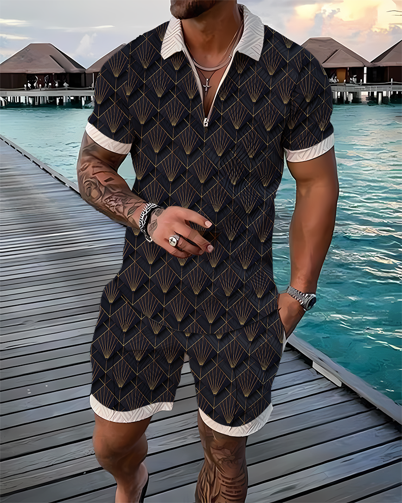 Janus Polo Shirt And Shorts Co-Ord - DUVAL