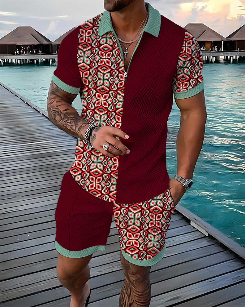 Leto Polo Shirt And Shorts Co-Ord - DUVAL