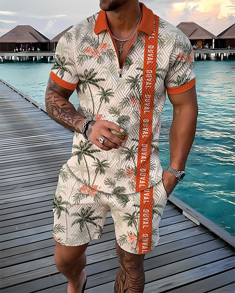 Florida Palms DUVAL Polo Shirt And Shorts Co-Ord - DUVAL