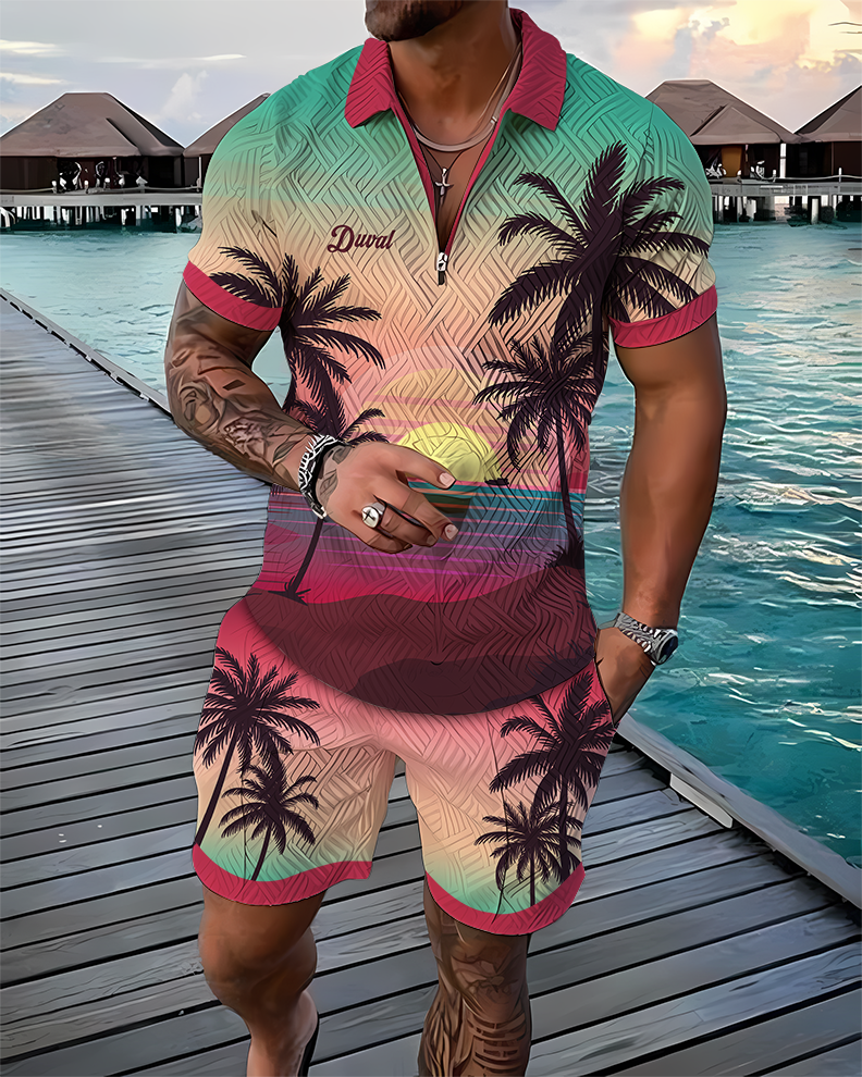 California Palms Duval Polo Shirt And Shorts Co-Ord - DUVAL
