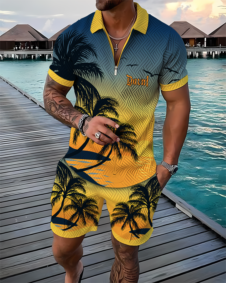 Sunset Angels Polo Shirt And Shorts Co-Ord - DUVAL