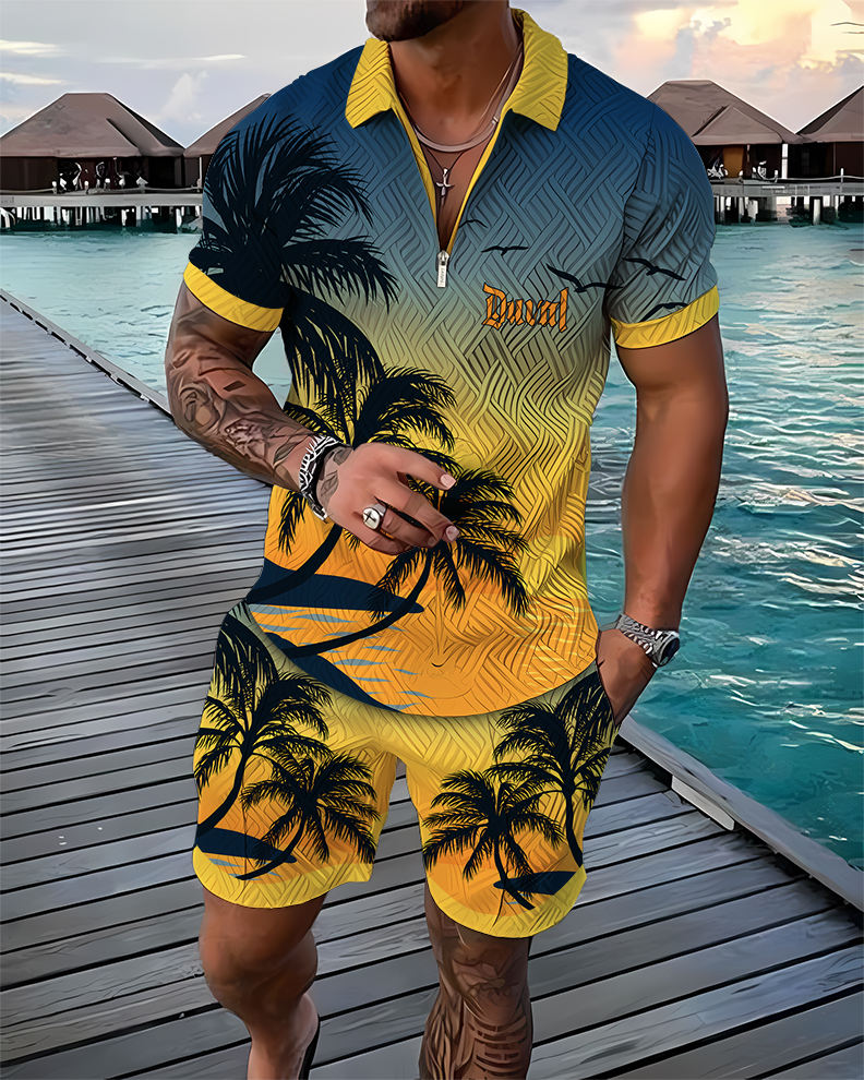 Sunset Angels Polo Shirt And Shorts Co-Ord