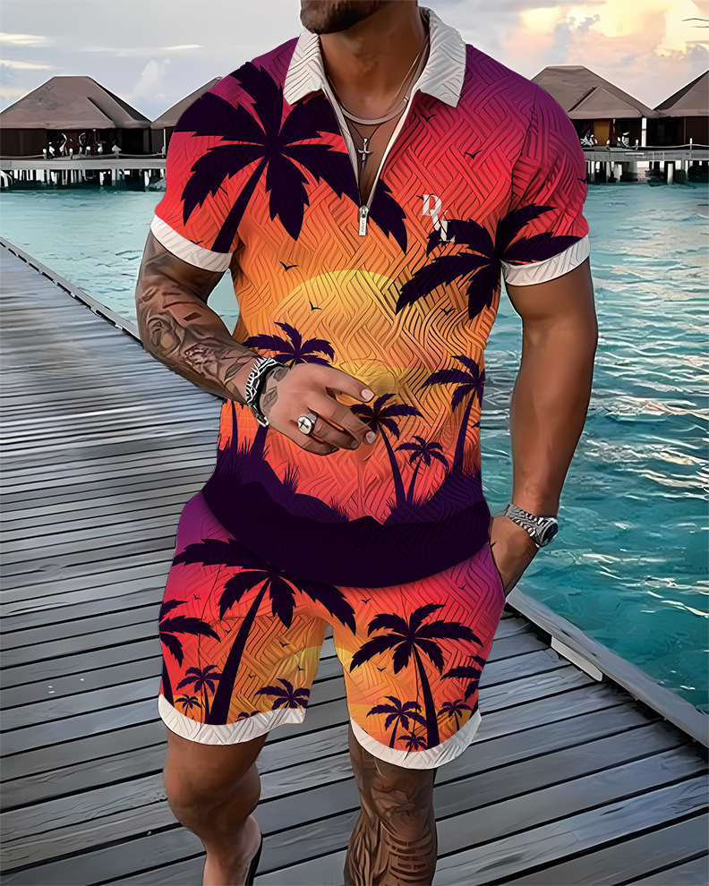 Sundipped Polo Shirt And Shorts Co-Ord - DUVAL