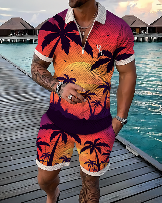 Sundipped Polo Shirt And Shorts Co-Ord