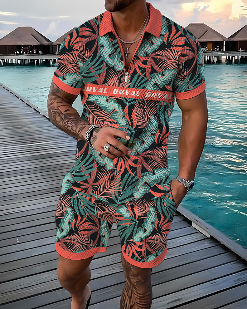 Botanica Duval Taped Polo Shirt And Shorts Co-Ord - DUVAL