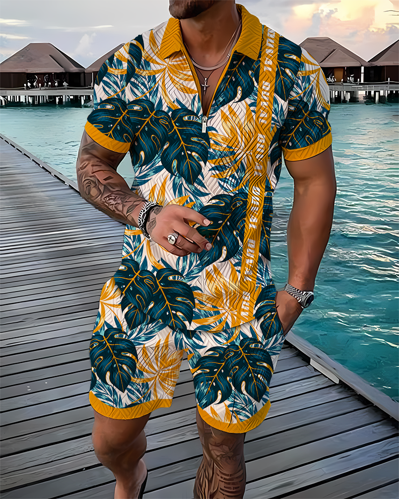Lagoona Duval Taped Polo Shirt And Shorts Co-Ord - DUVAL
