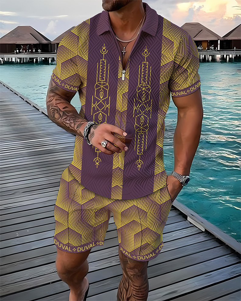 Nomad Polo Shirt And Shorts Co-Ord - DUVAL