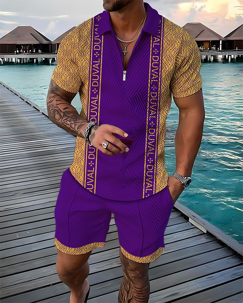 Grandeur DUVAL Polo Shirt And Shorts Co-Ord - DUVAL