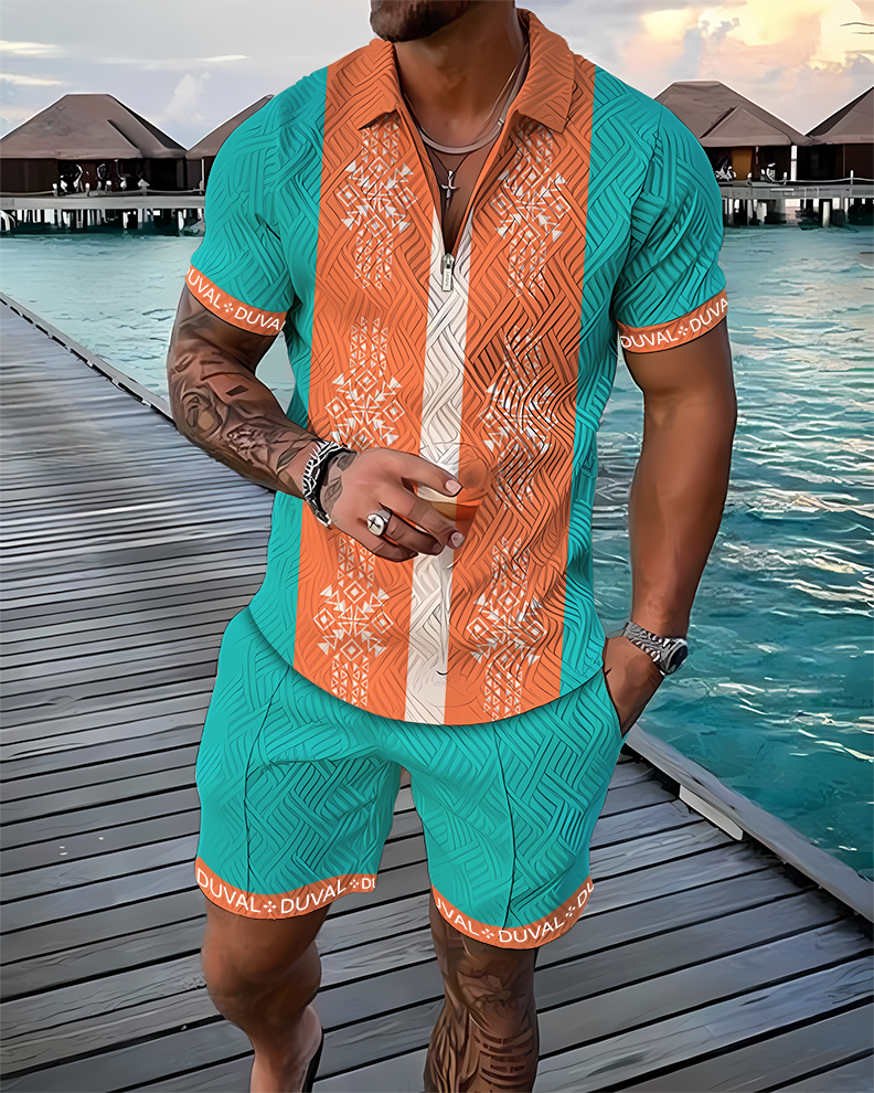 Empyrean Polo Shirt And Shorts Co-Ord - DUVAL