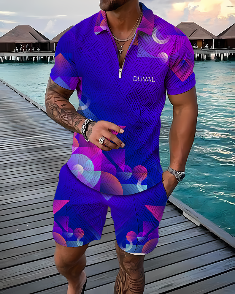 Teardrop Polo Shirt And Shorts Co-Ord - DUVAL