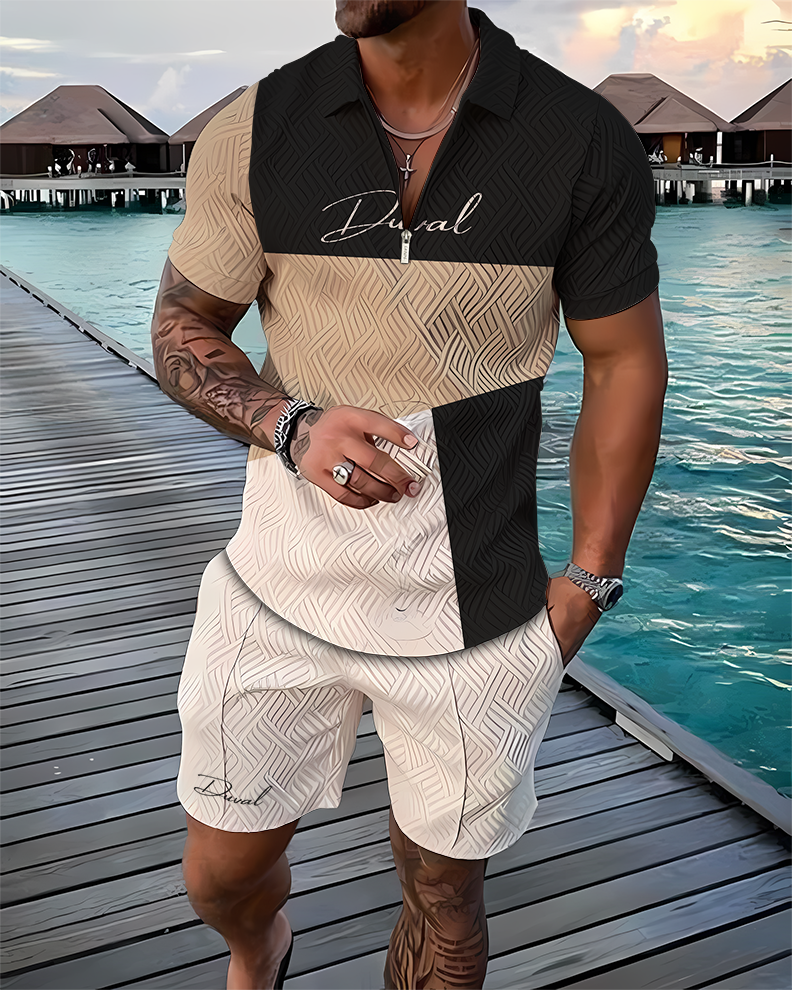 Dinero Polo Shirt And Shorts Co-Ord - DUVAL