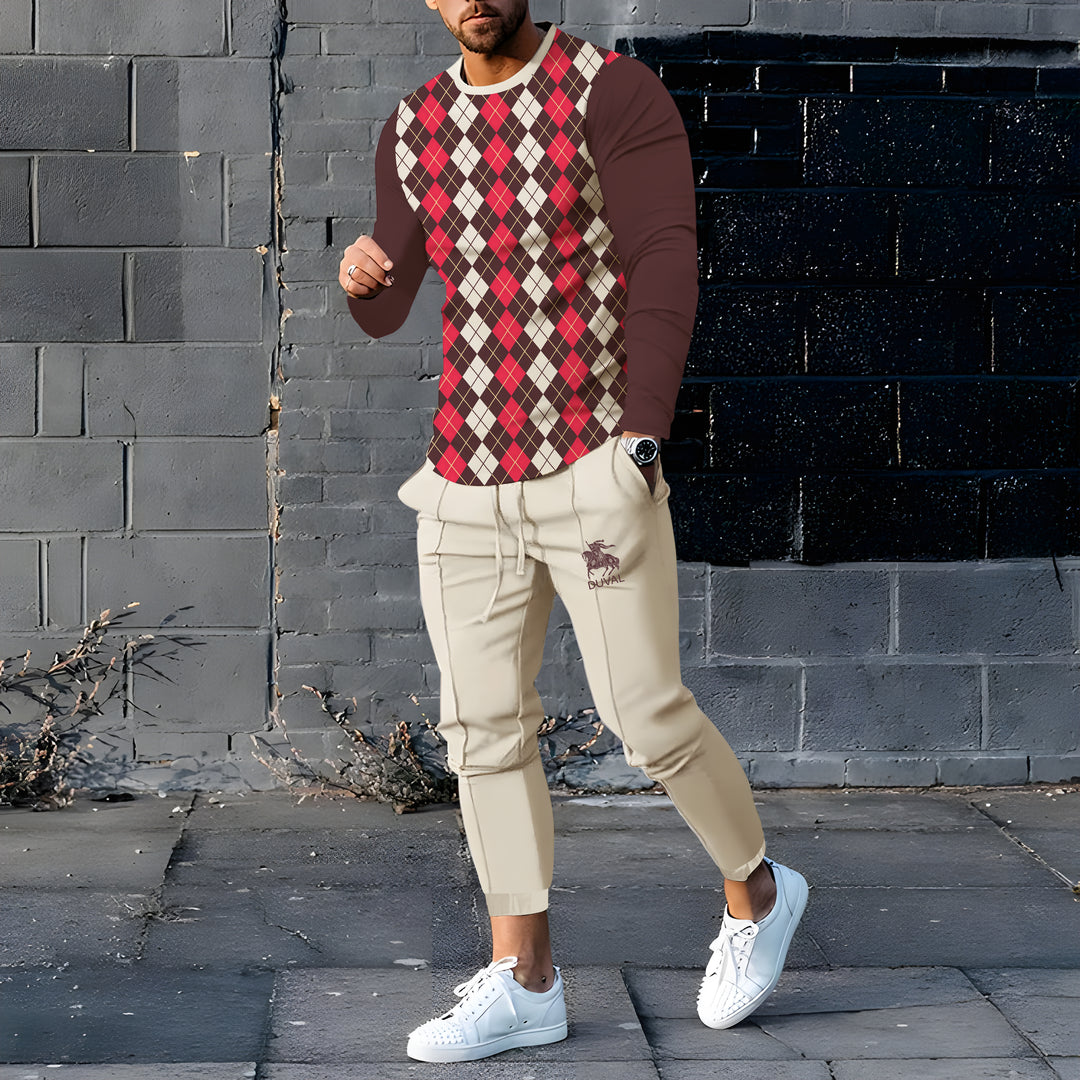 Long Sleeve Casual Two-piece Set - DUVAL