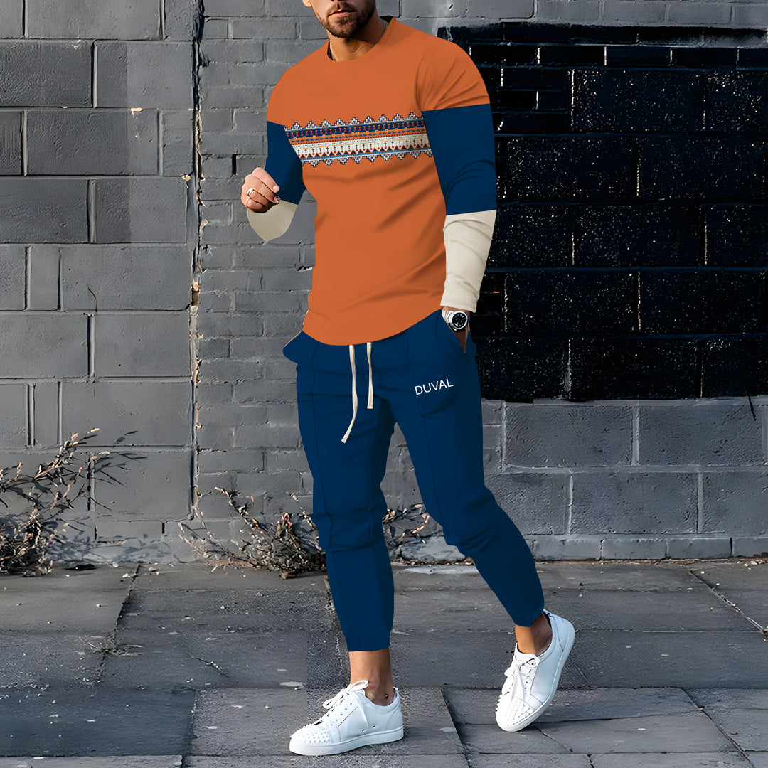 Long Sleeve Casual Two-piece Set - DUVAL