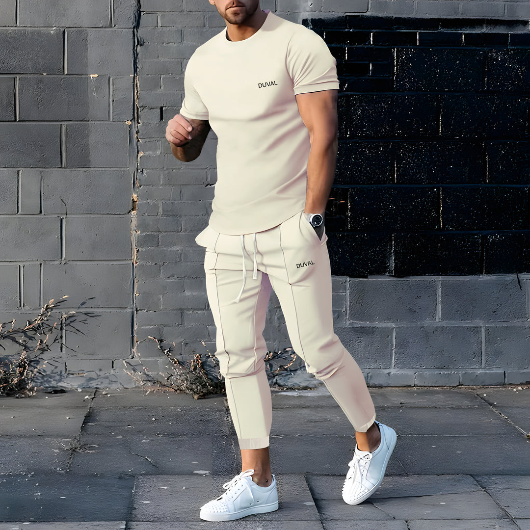 Short Sleeve Casual Two-piece Set - DUVAL