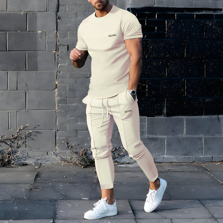 Short Sleeve Casual Two-piece Set - DUVAL