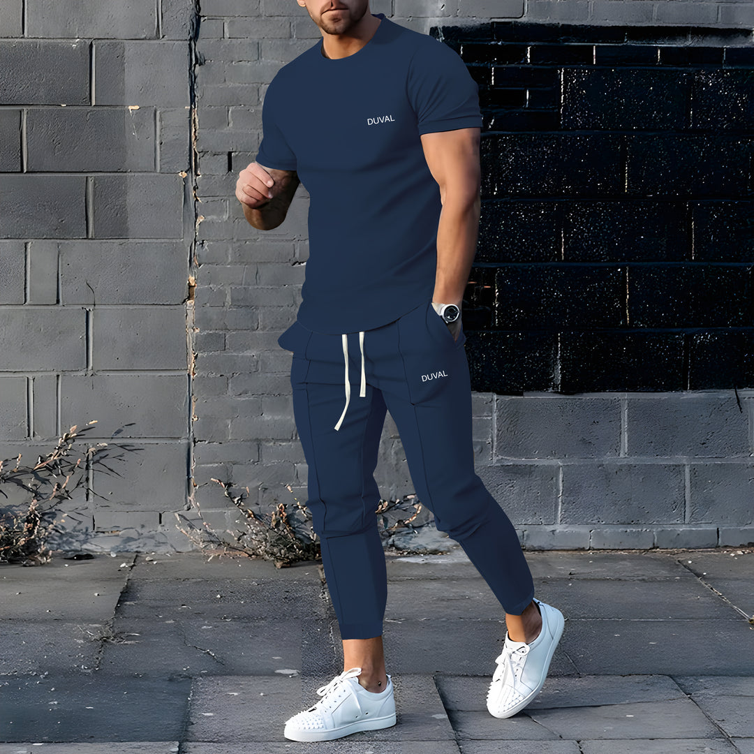 Short Sleeve Casual Two-piece Set - DUVAL