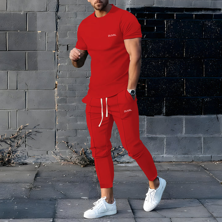 Short Sleeve Casual Two-piece Set - DUVAL