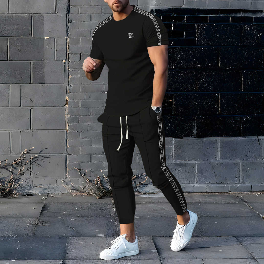 Short Sleeve Casual Two-piece Set - DUVAL