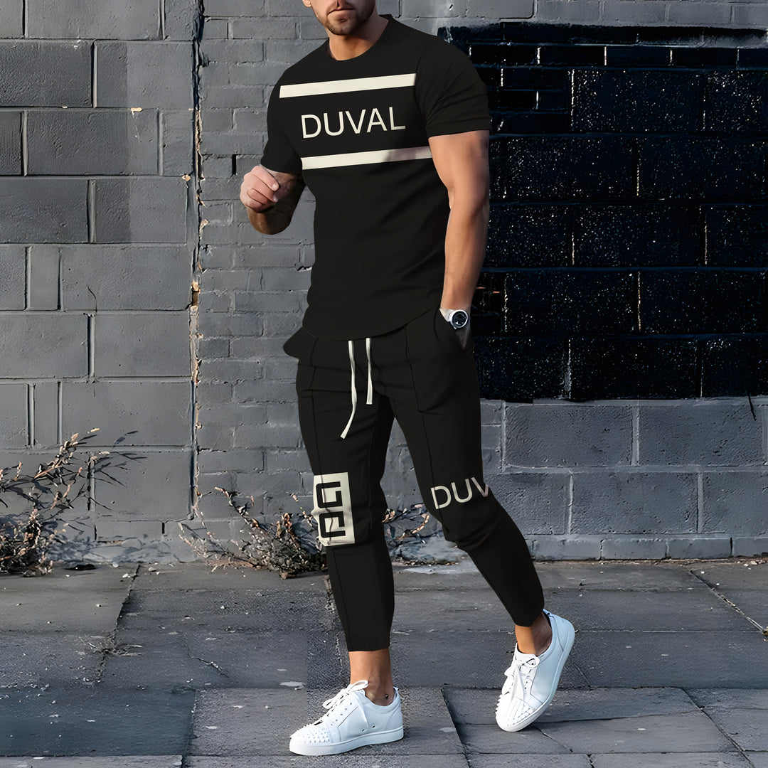 Short Sleeve Casual Two-piece Set - DUVAL