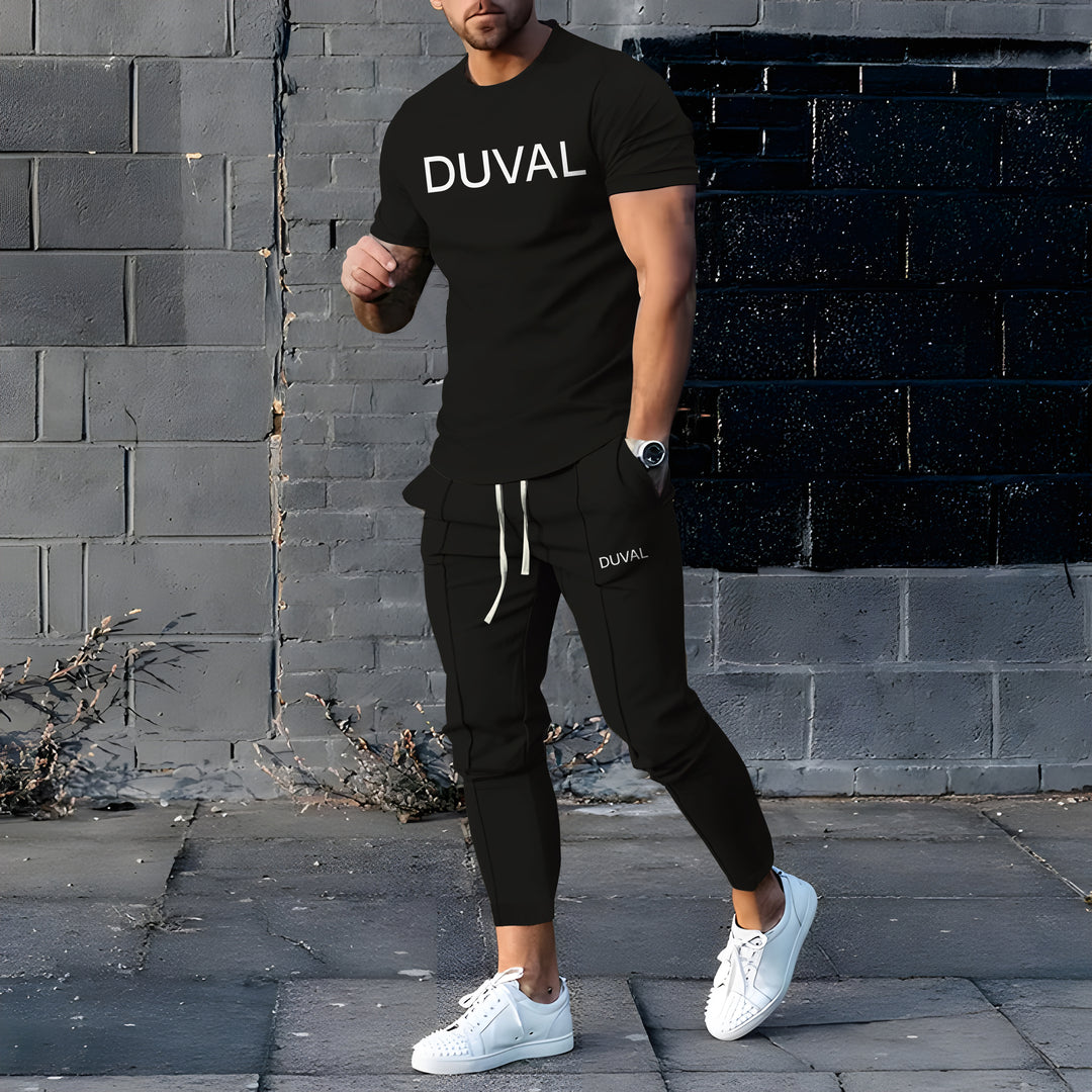 Short Sleeve Casual Two-piece Set - DUVAL