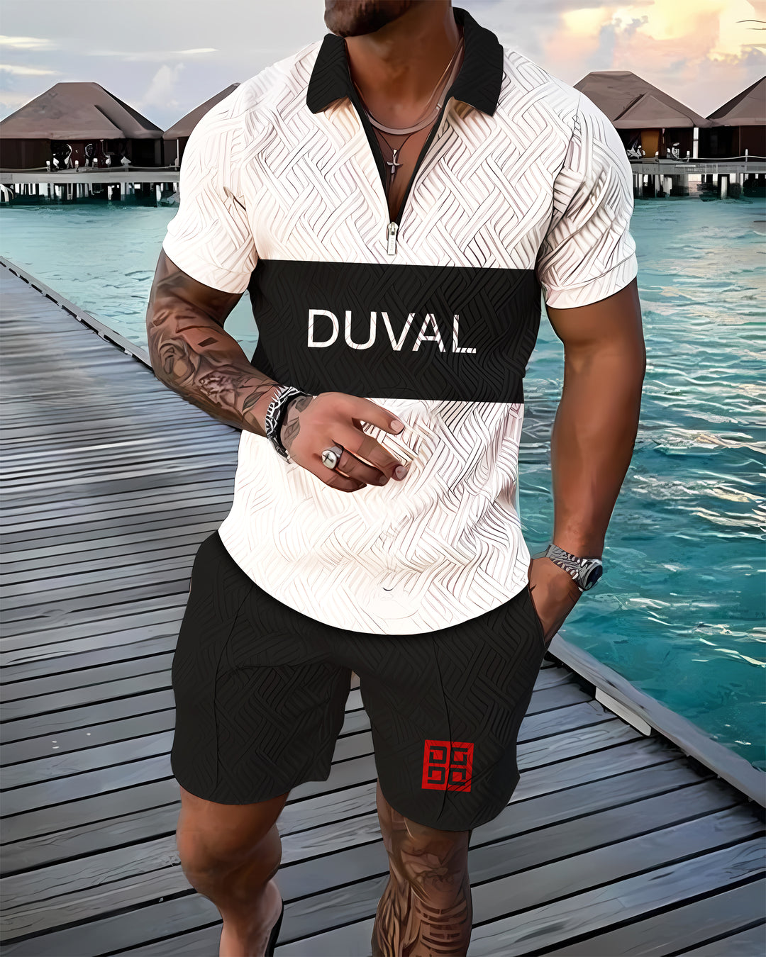 Pressure Polo Shirt And Shorts Co-Ord - DUVAL