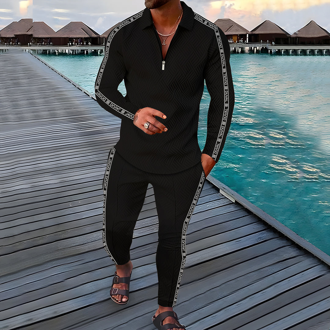 Duval Taped Long Sleeve Polo Suit - DUVAL