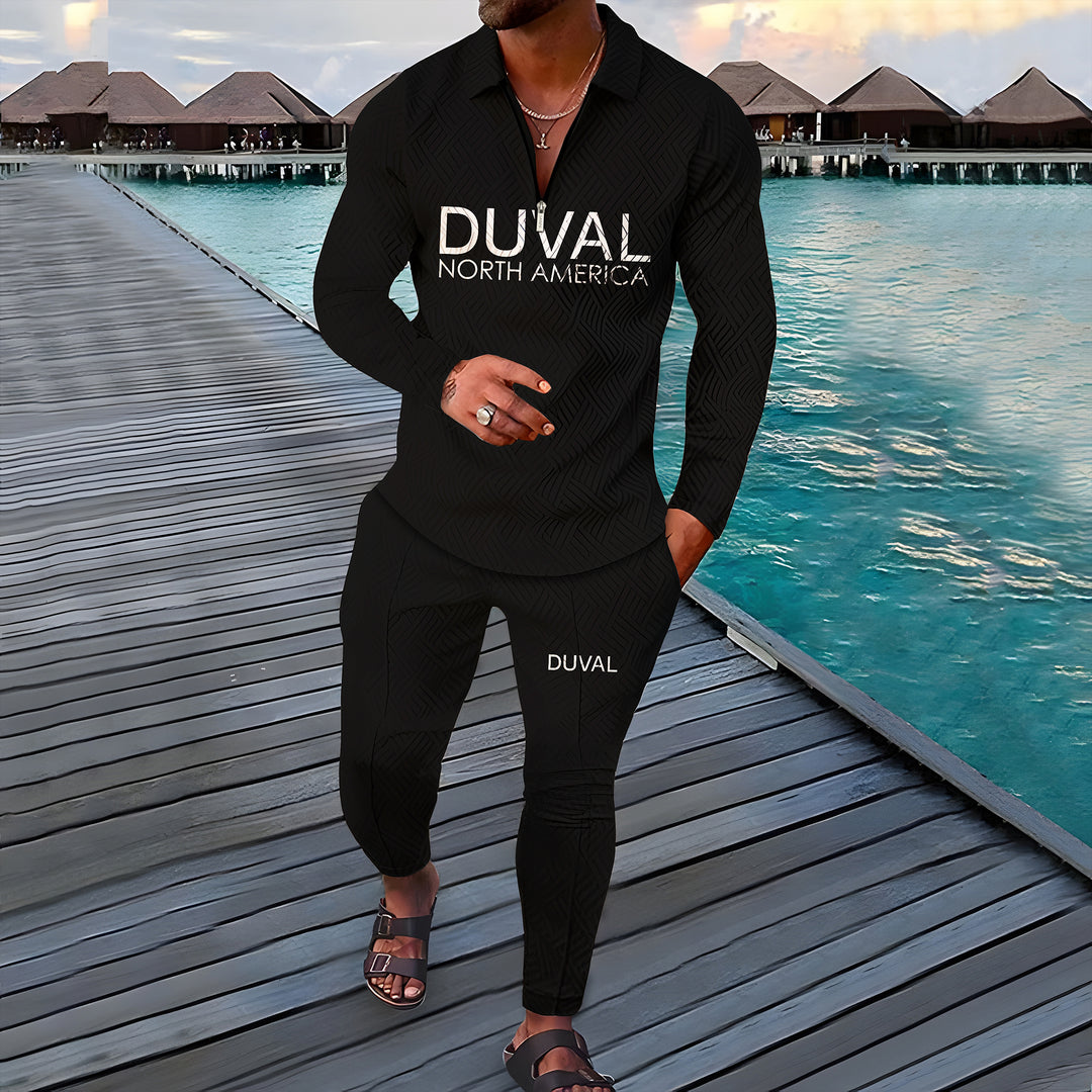 North America Long Sleeve Polo Suit - DUVAL