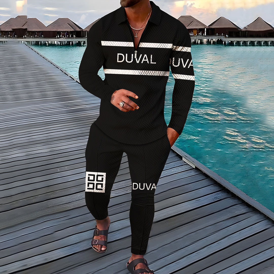 Chosen Long Sleeve Polo Suit - DUVAL