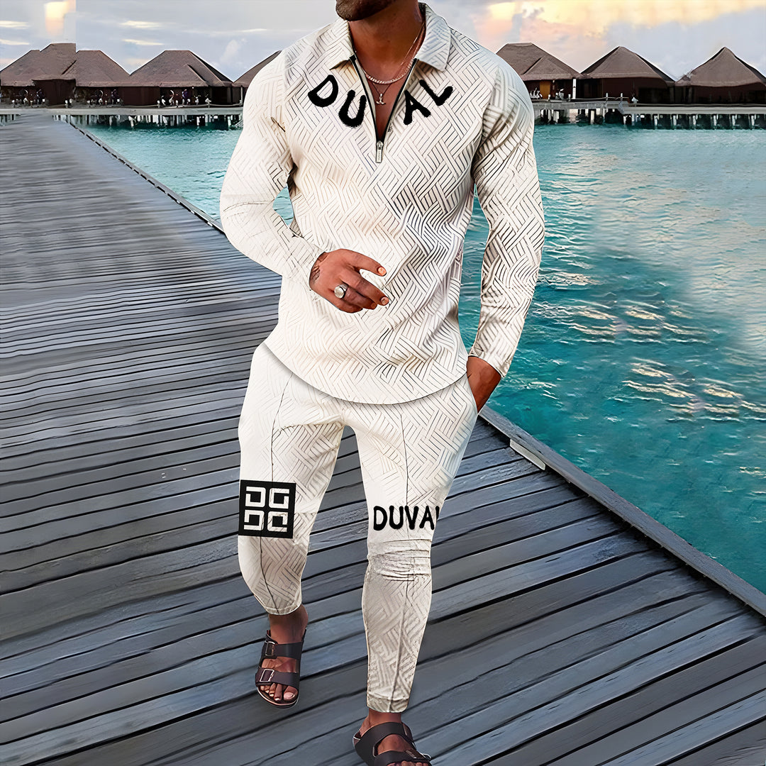 Duval Collared Long Sleeve Polo Suit - DUVAL