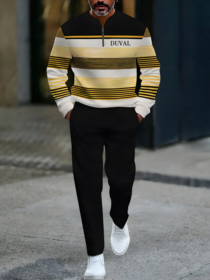 Long Sleeve Zipper Two-piece Set - DUVAL