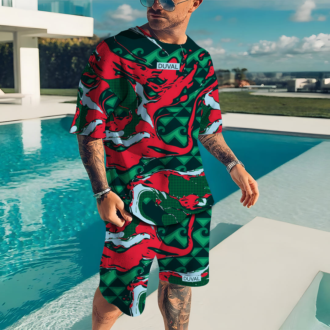Oversized  T-Shirt & Shorts Set - DUVAL