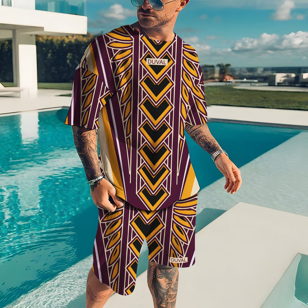 Oversized  T-Shirt & Shorts Set - DUVAL