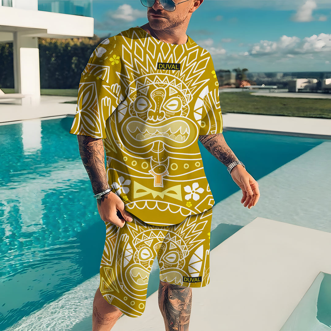 Oversized  T-Shirt & Shorts Set - DUVAL