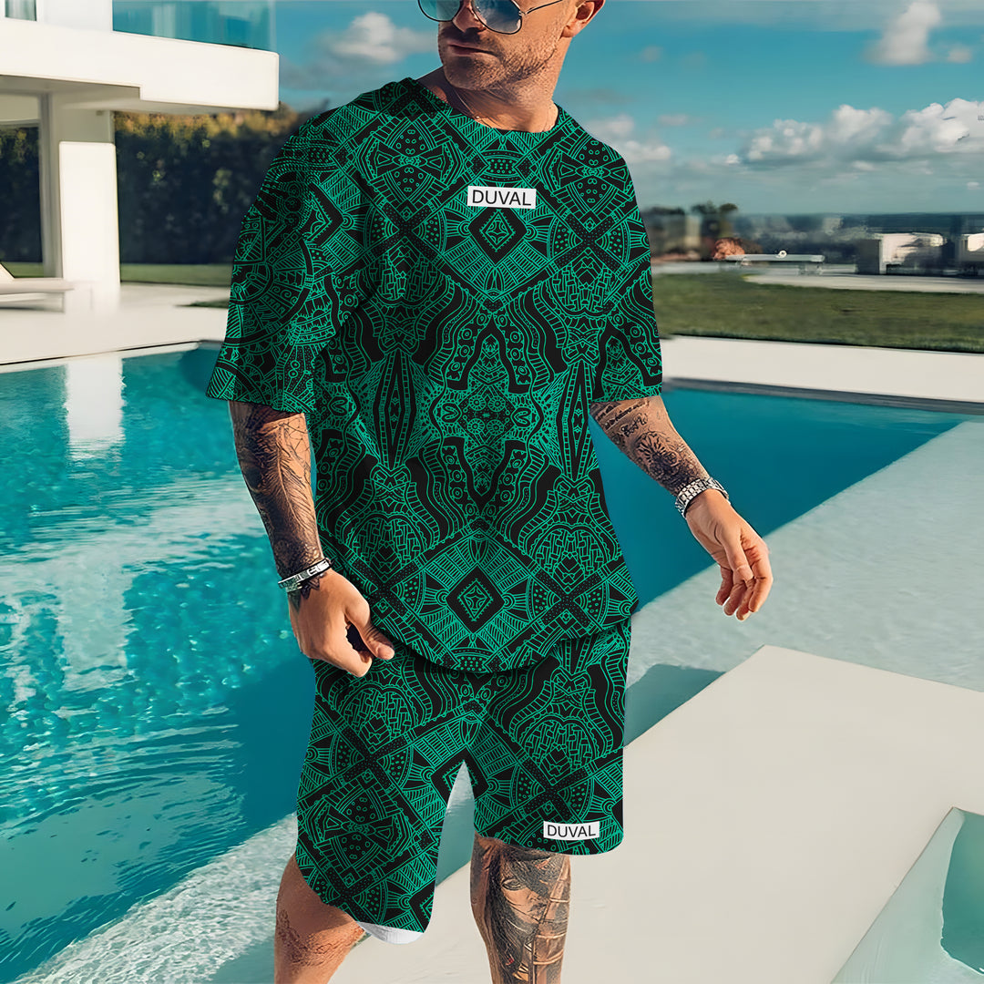 Oversized  T-Shirt & Shorts Set - DUVAL