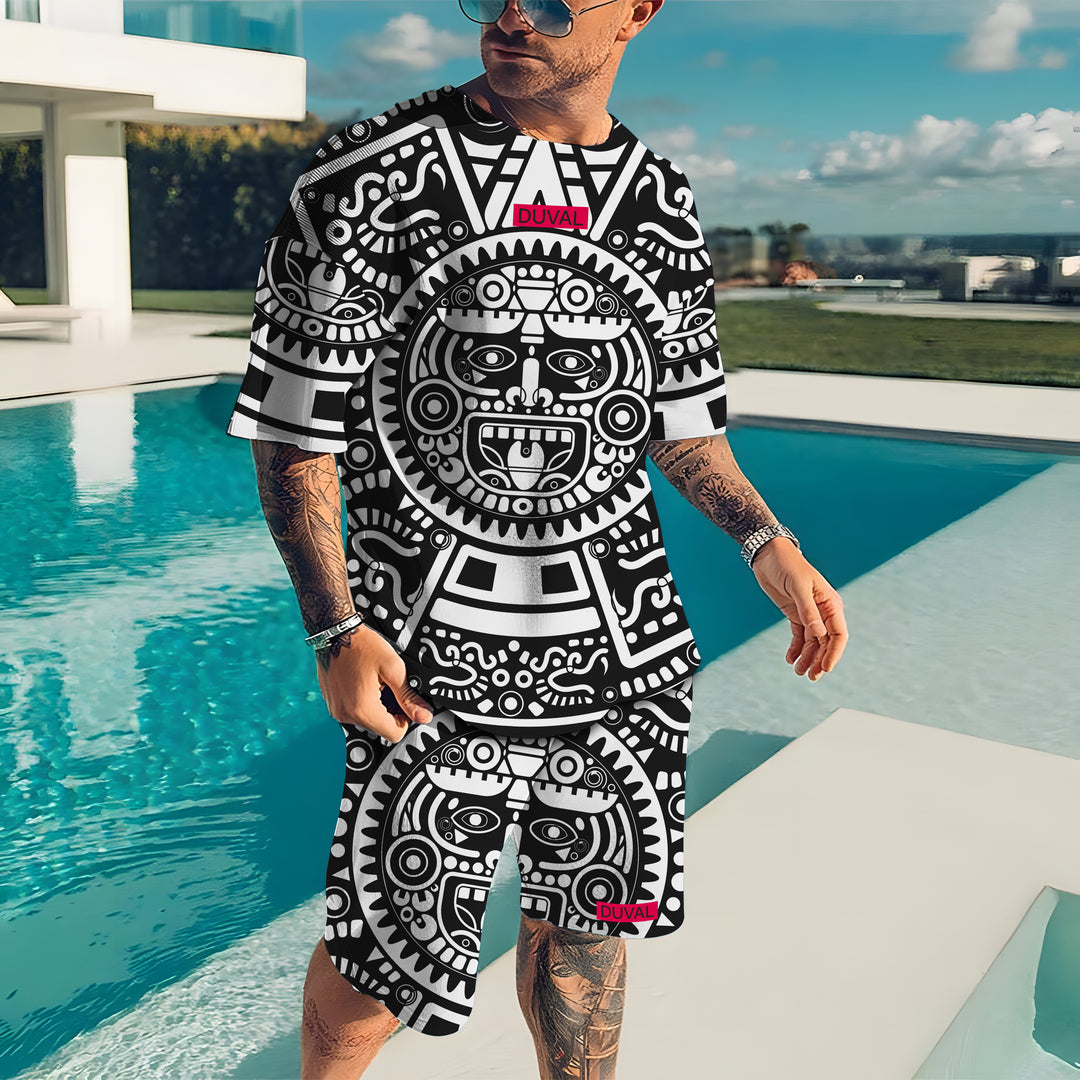 Oversized  T-Shirt & Shorts Set - DUVAL