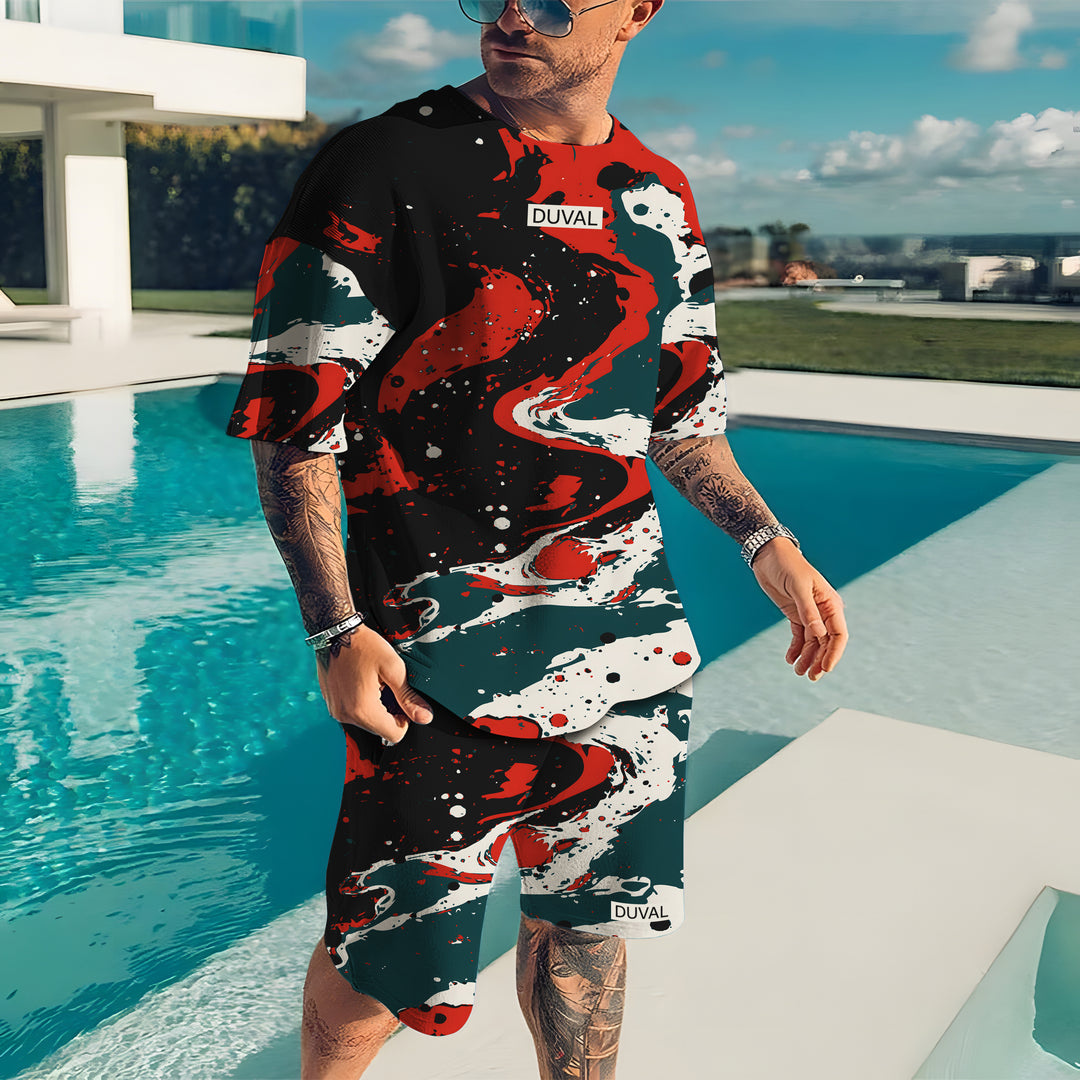 Oversized  T-Shirt & Shorts Set - DUVAL