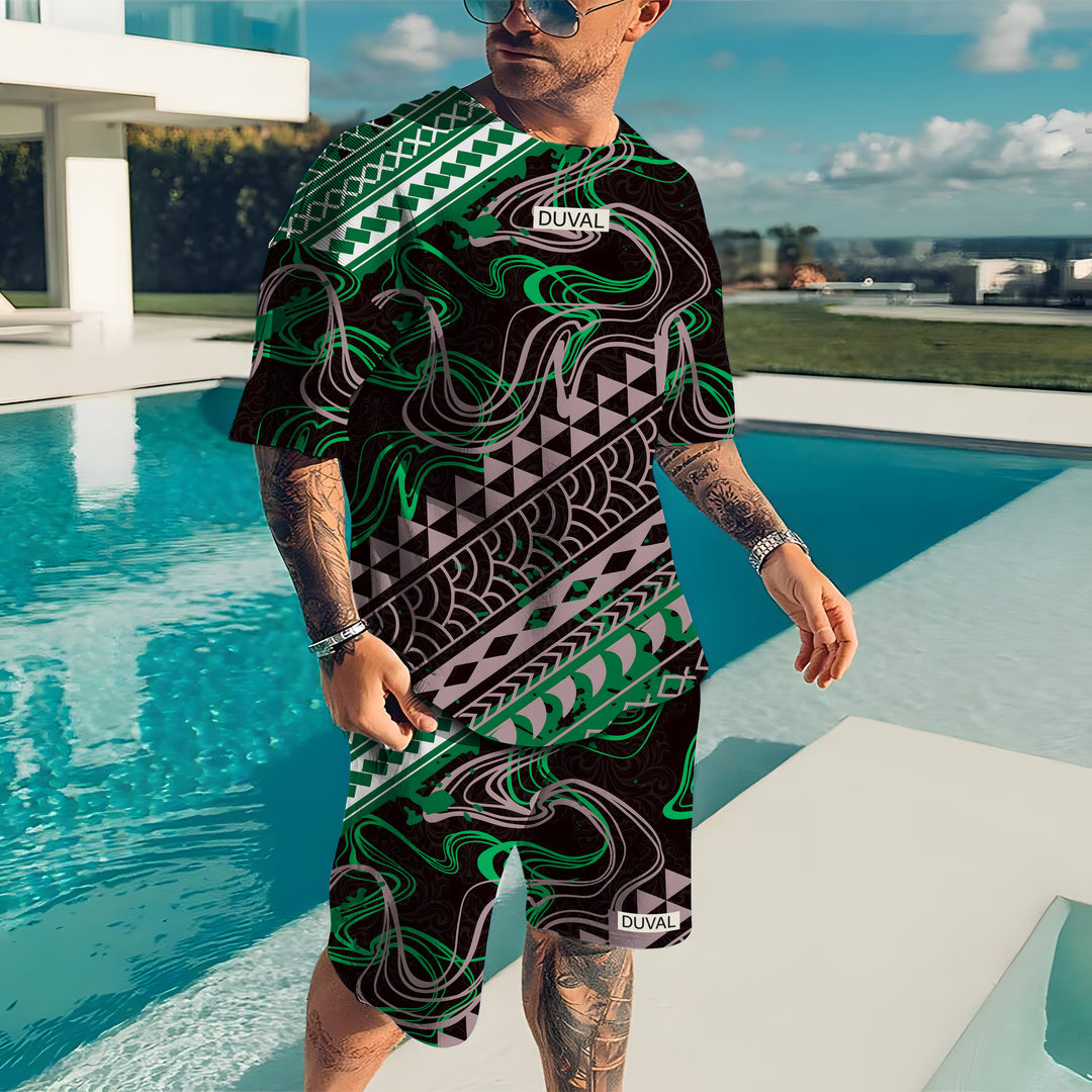Oversized  T-Shirt & Shorts Set - DUVAL