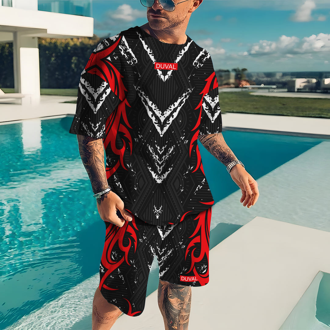 Oversized  T-Shirt & Shorts Set - DUVAL