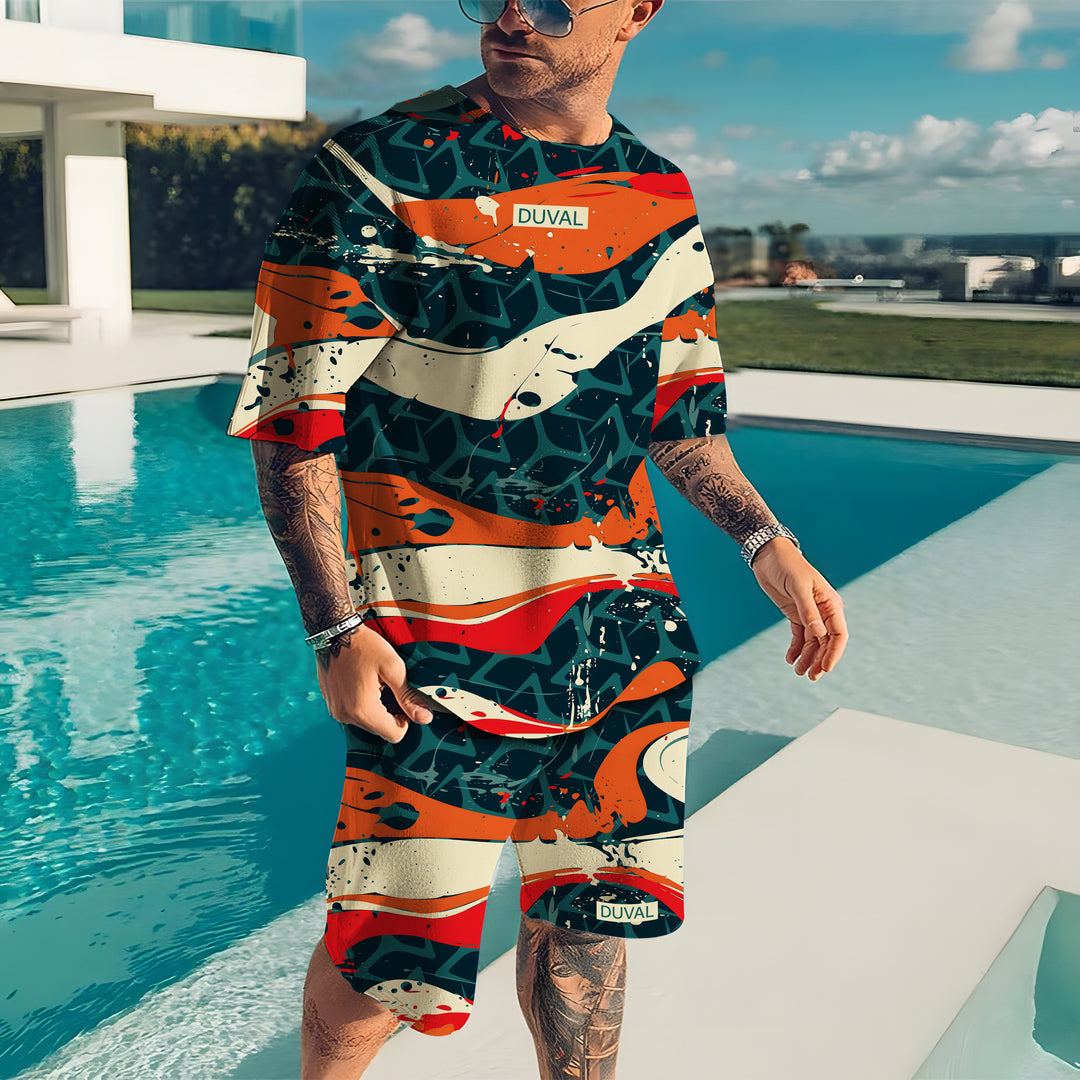 Oversized  T-Shirt & Shorts Set - DUVAL