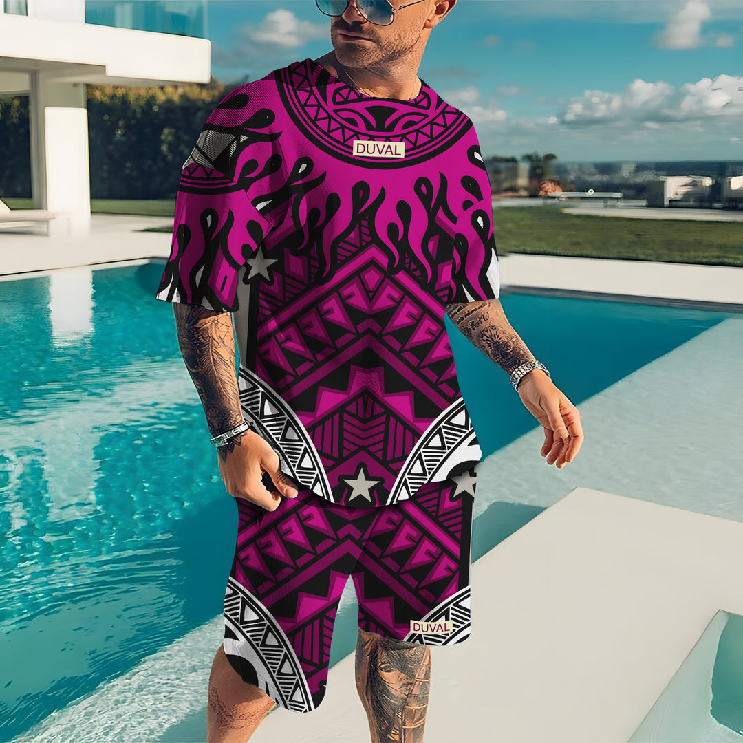 Oversized  T-Shirt & Shorts Set - DUVAL