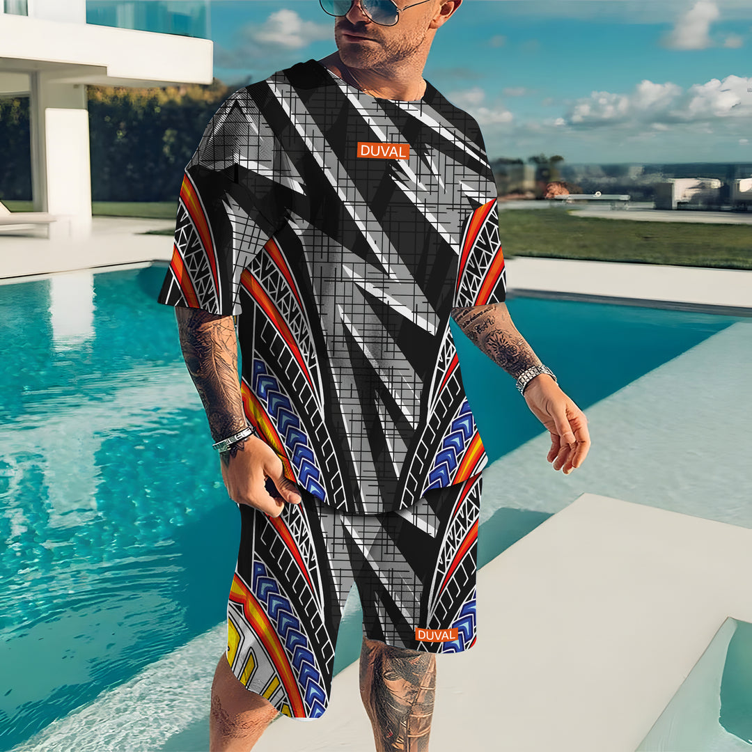 Oversized  T-Shirt & Shorts Set - DUVAL