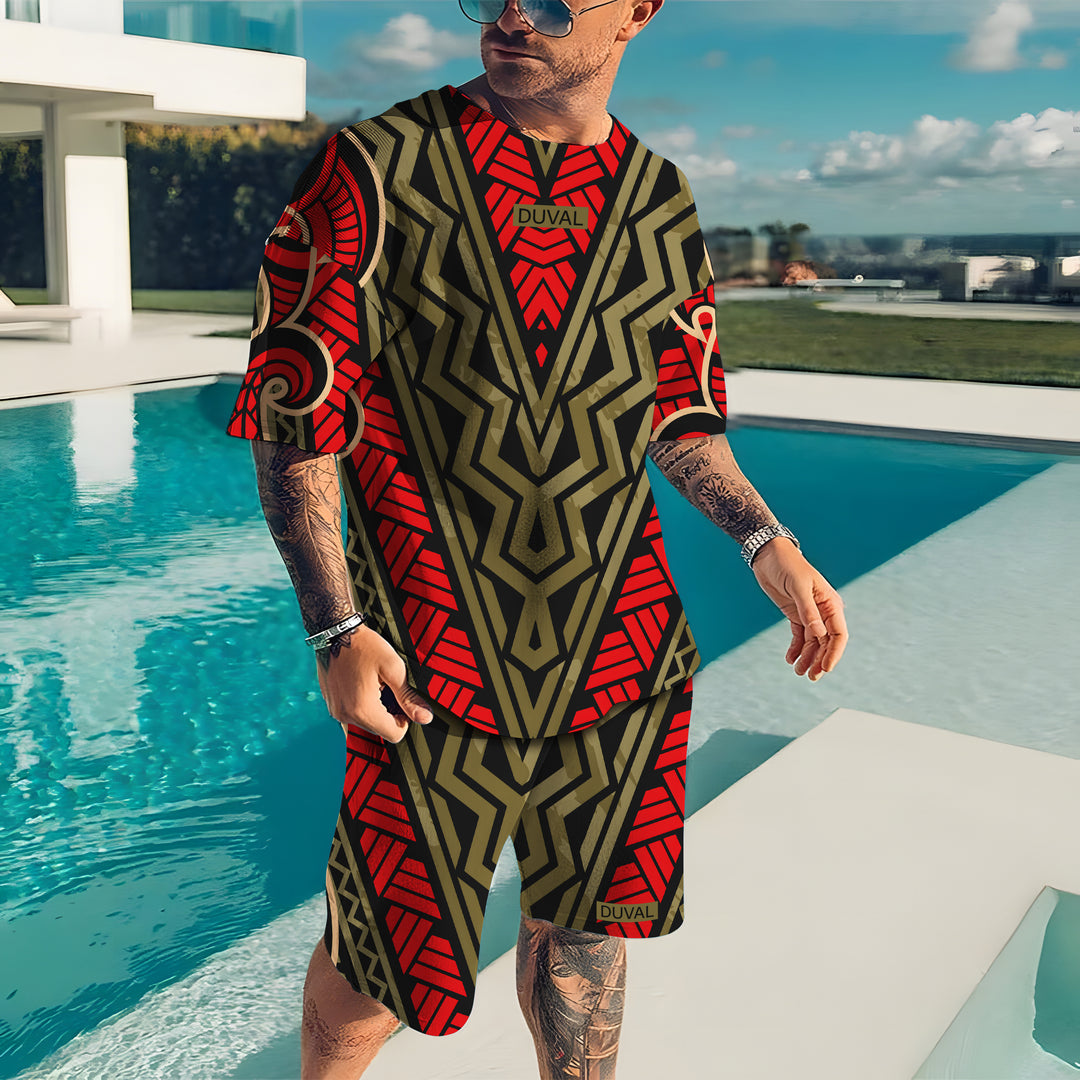 Oversized  T-Shirt & Shorts Set - DUVAL