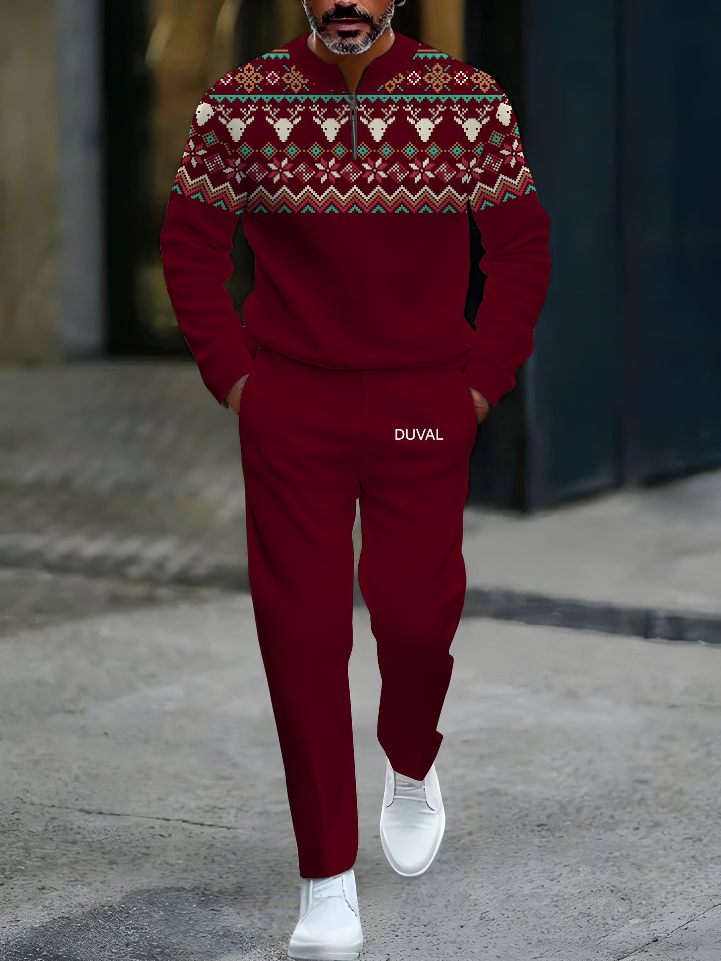 North Pole Quarter-Zip Two-Piece Sweater Set