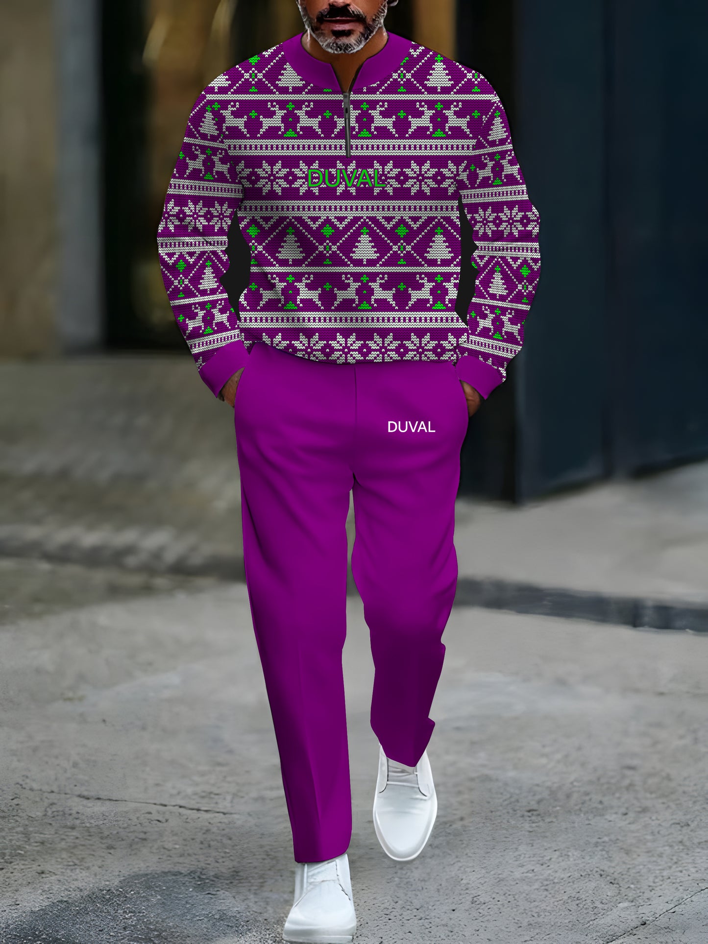 North Pole Quarter-Zip Two-Piece Sweater Set