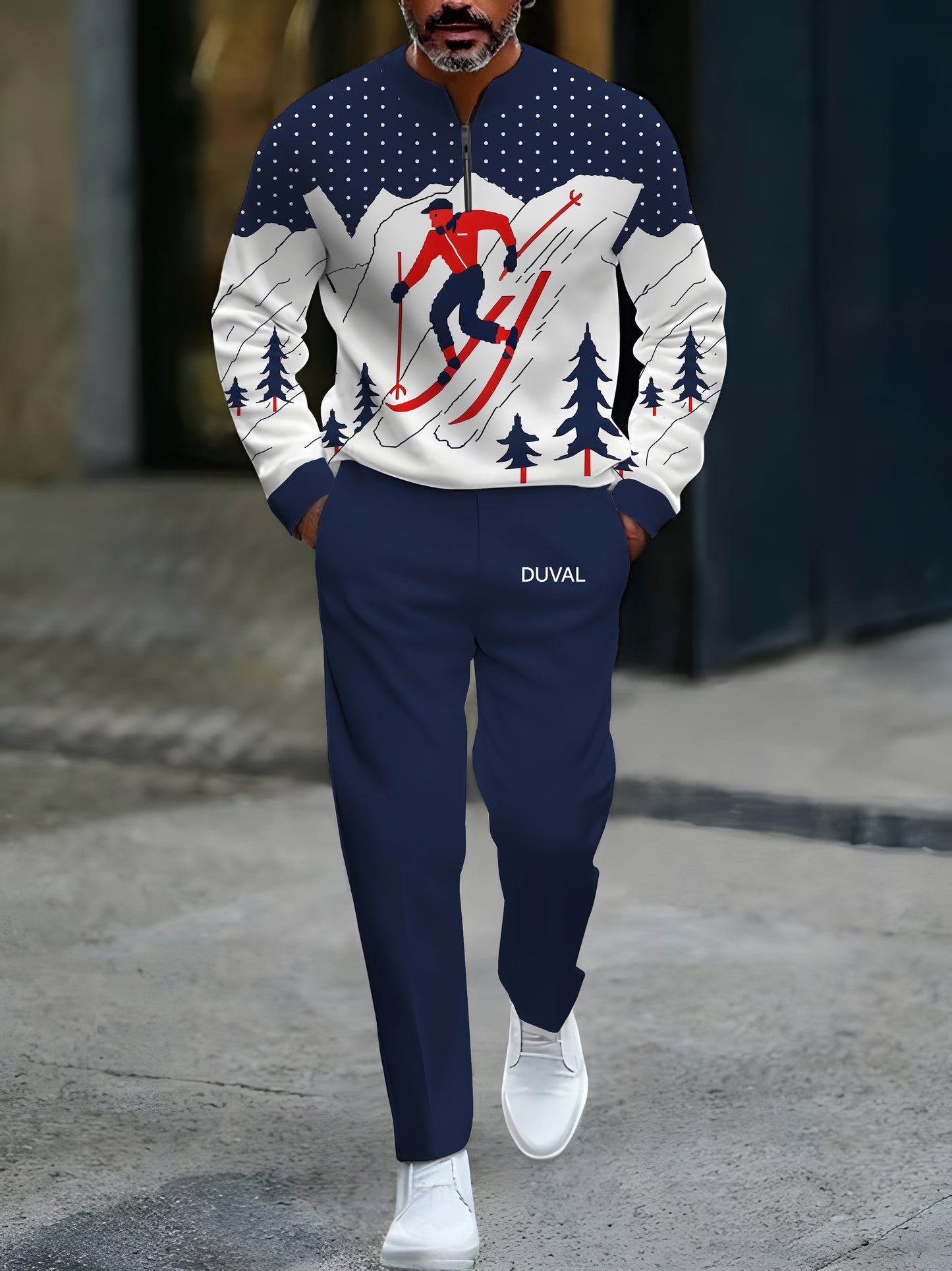 North Pole Quarter-Zip Two-Piece Sweater Set