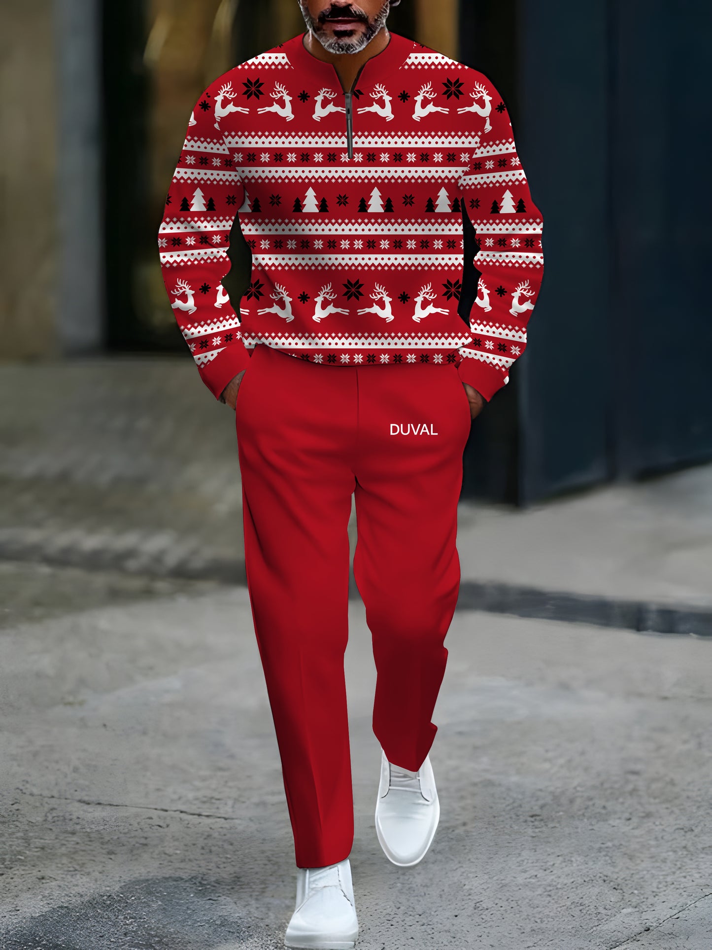 North Pole Quarter-Zip Two-Piece Sweater Set