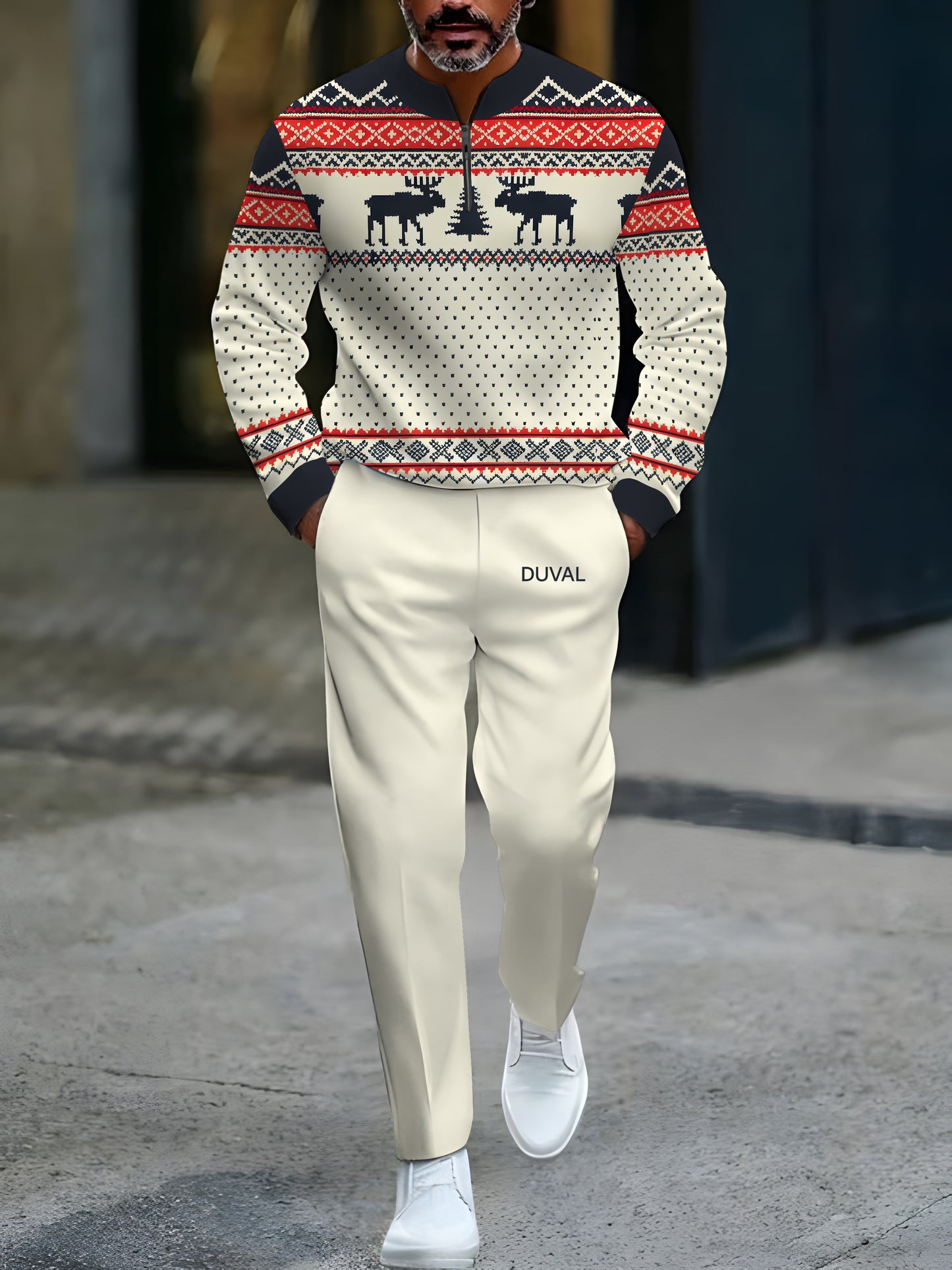 North Pole Quarter-Zip Two-Piece Sweater Set