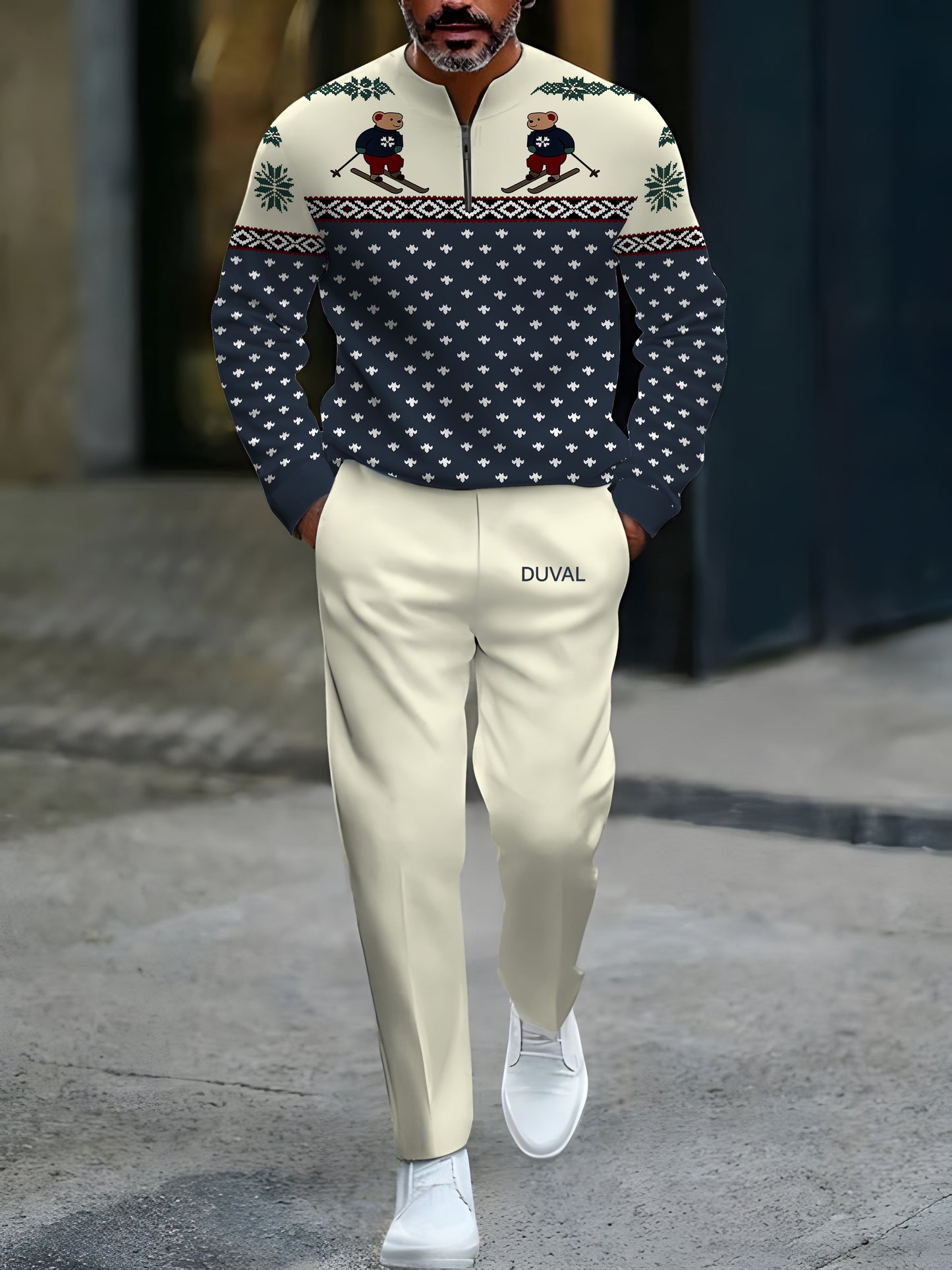 North Pole Quarter-Zip Two-Piece Sweater Set