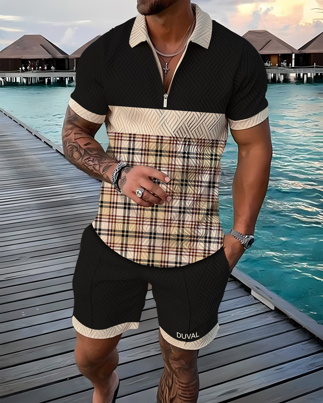 Blackmoor Polo Shirt And Shorts Co-Ord - DUVAL