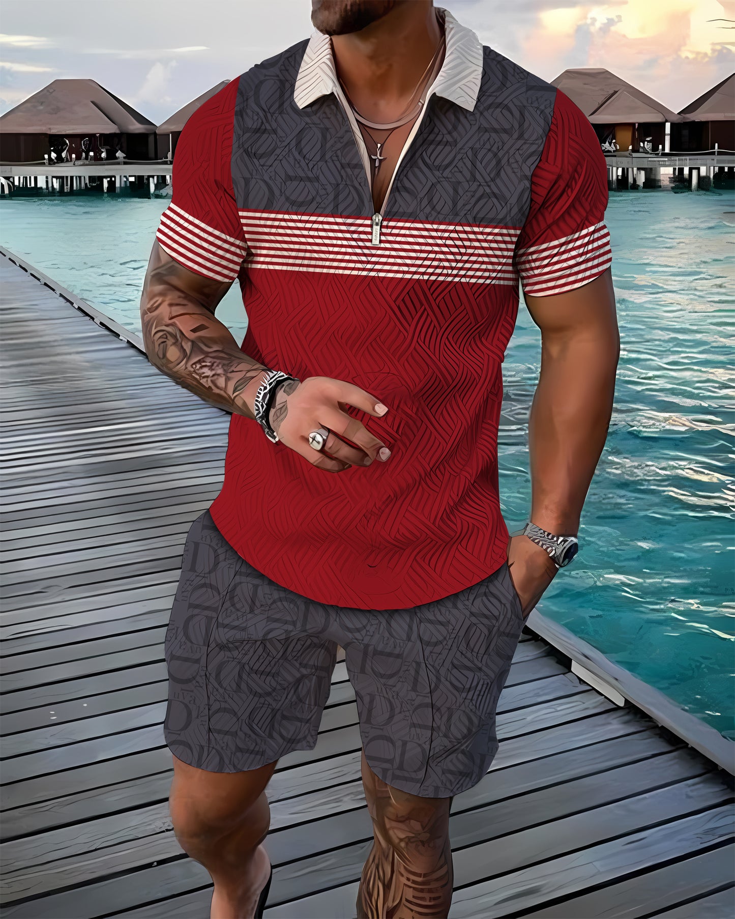 Varek Polo Shirt And Shorts Co-Ord